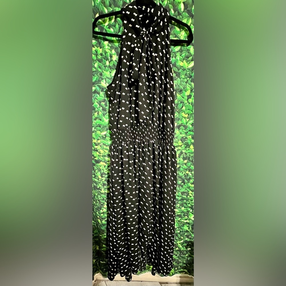 Ralph Lauren Black and White Backless Dress